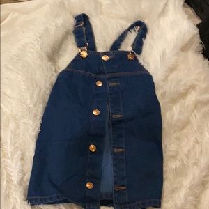 Denim Overall dress button up all the way